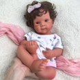 thumbnail image 3 of Muñeca de silicona Oppaionaho con boca abierta, 48 cm, con pelo para niña, 3 of 9