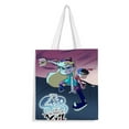 thumbnail image 1 of Star vs. las Fuerzas del Mal Bolso de tela con estampado de lienzo para mujer, bolsa de compras reutilizable y estética, con cremallera interior, regalo para mujer,40*40cm., 1 of 6