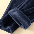 thumbnail image 5 of Zedker Casual Straight-Leg Elastic Waist Long Mens Pajama Pants with Drawstring Comfy Soft Fleece Thermal Sleepwear Pants with Pockets,Navy,L, 5 of 9