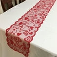 thumbnail image 4 of Table Runner Clearance! Bulestore Valentine's Day Table Flag Decoration Red Knitted Love Table Flag Valentines Day Decorations 1Pc Table Runner, 4 of 7