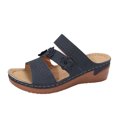 thumbnail image 2 of Wavsuf Slides for Women with Arch Support Casual Summer Blue Slides Slippers Size 9, 2 of 9