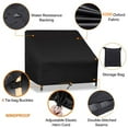 thumbnail image 4 of 420D Patio Chair Covers 35"W x 38"D x 29"H Waterproof Outdoor Lawn Furniture Cover Lounge Deep Seat Cover All Weather Sun Rain Snow Protection with Drawstring, Black, 2 Pack, 4 of 10