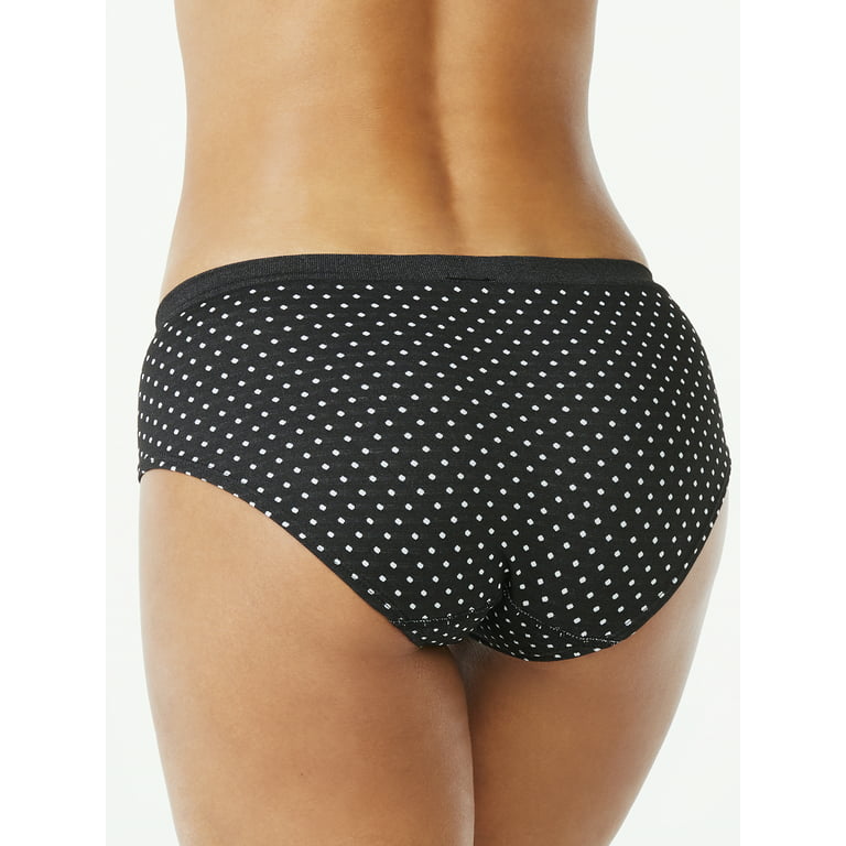 Joyspun Women's Seamless Hipster Panties, 6-Pack, Sizes XS to 3XL