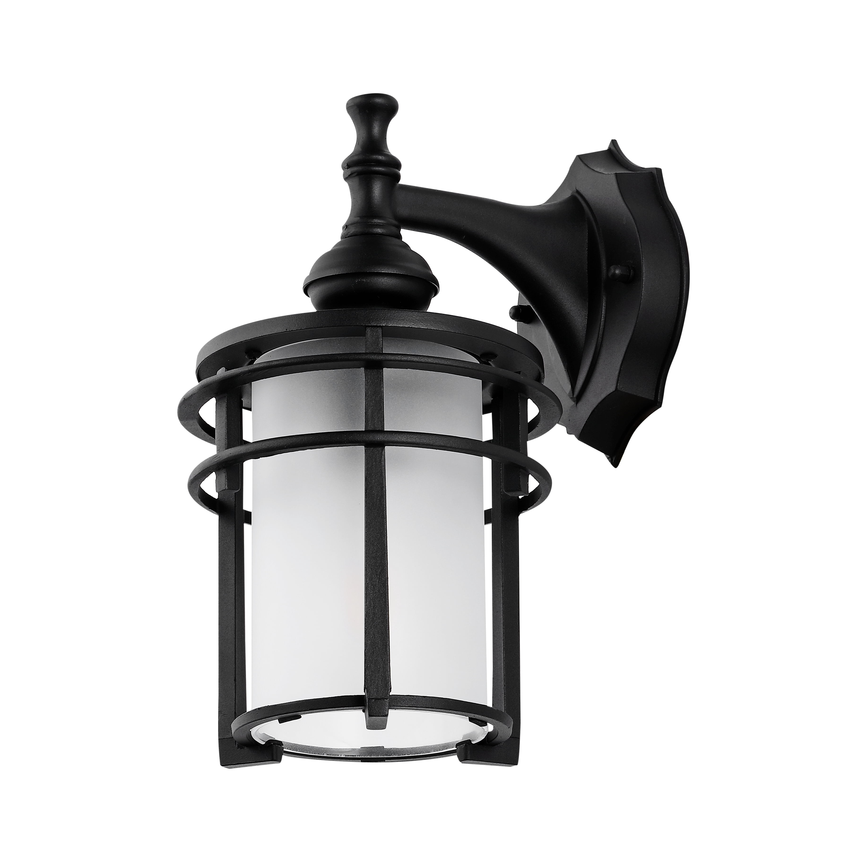 SAFAVIEH Adisyn LED Black Metal Wall Sconce with Clear Shade, Set of 2