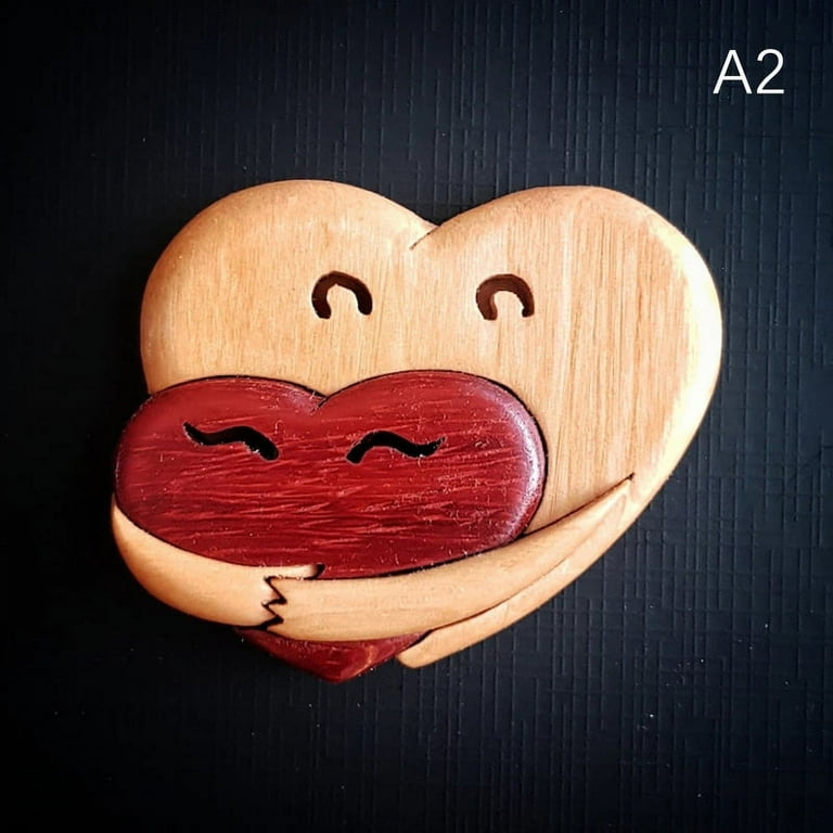 A Hug From My Heart For You Handmade Wood Carvings Loving Hearts