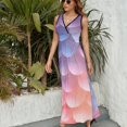 thumbnail image 3 of Mermaid Fish Scales Sleeveless Dress Female Clothing Dress Women Summer 2025 Dress, 3 of 7