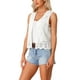thumbnail image 4 of Chaleco sin mangas de ganchillo floral INSPIRE CHIC para mujer L Blanco, 4 of 6