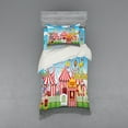 thumbnail image 2 of Ambesonne Landscape Bedding Set 4 Pcs, Carnival Many Rides, Queen, Multicolor, 2 of 3