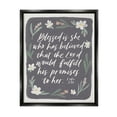 thumbnail image 2 of Stupell Industries Floral Religious Verse Calligraphy Script Botanical Border Graphic Art Metallic Gold Floating Framed Canvas Print Wall Art, Design by Amanda Houston, 2 of 5
