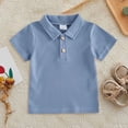thumbnail image 2 of Kogui Boys Polo Baby Short Sleeve Collared Boys Polo Shirt, Toddler Kids Polo Shirts 3T 4T (Blue,3-4 Years ), 2 of 6