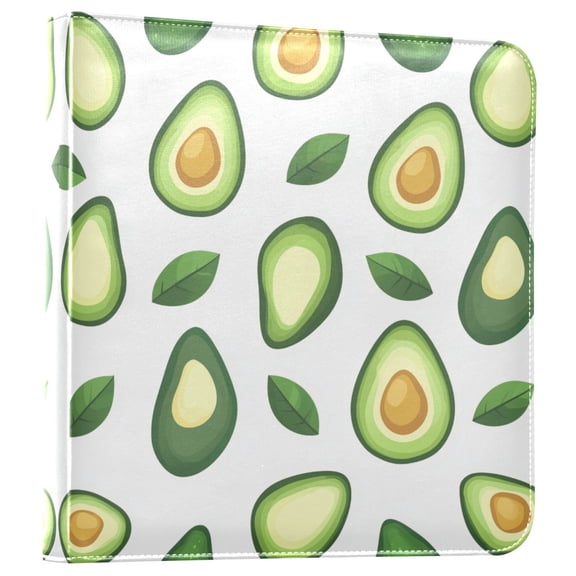 FORMRS 3 Ring Photo Album 4"x6" Self Adhesive Large Capacity PU Leather Cover, Avocado