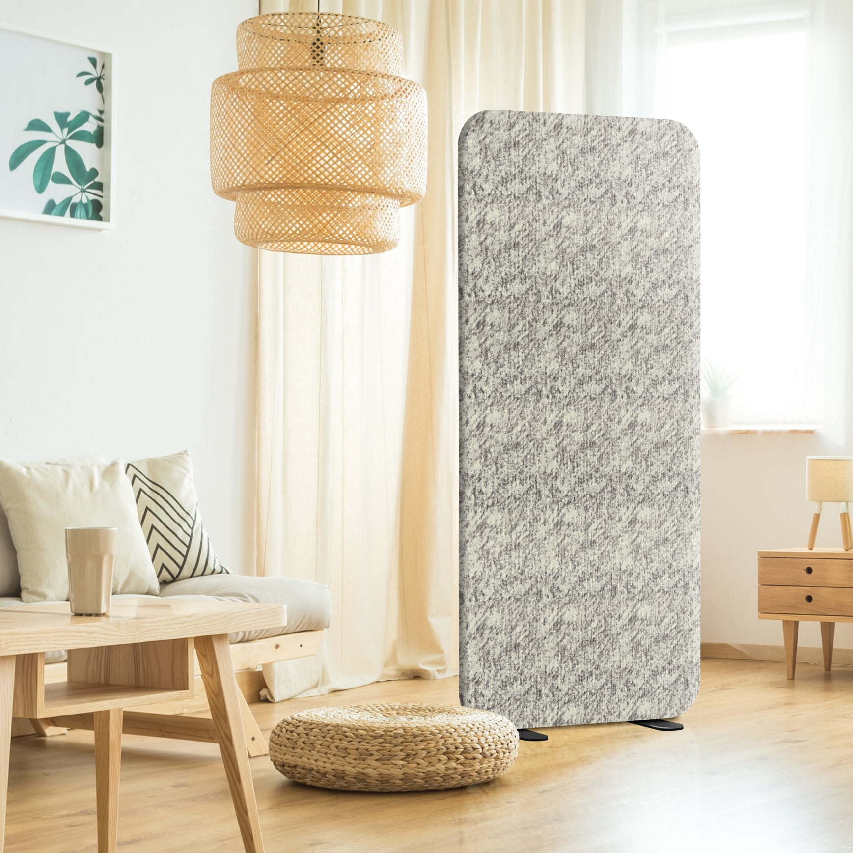 DECOLAB Freestanding Room Divider, Premium Room Divider Panel, for Home, Office, Living, Bedroom, Closet, 29"x65", Chocomint