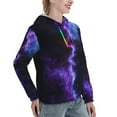 thumbnail image 6 of Honeii Purple And Blue Nebula Pattern Womens Oversized Hoodies Long Sleeve Sweatshirts Pullover Fall Outfits with Pocket-Small, 6 of 7