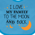 thumbnail image 4 of Inktastic I Love My Family to the Moon and Back Boys or Girls Baby Bib, 4 of 4