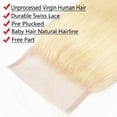 thumbnail image 5 of SEGO 4*4 Lace Closure Blonde Virgin Human Hair Bundles With 100% Unprocessed Human Hair Extensions For Women Silky Straight Soft, 5 of 6