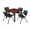 Cherry / Black / Black, variant on Romig Trek 30 in Square Breakroom Table- Maple Top, Black Legs, 4 M Stack Chairs- Black