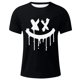 thumbnail image 4 of Camisetas de Cuello de la Tripulación de los Hombres de Poliéster Impreso en Seco Rápido, Cuello Redondo de Corte 3D para Gimnasio, Carrera, Ciclismo Y Ocasional, 4 of 4