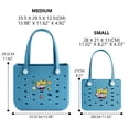 thumbnail image 4 of NUOYI PIEIN 2 Sets M+S Women's EVA Beach Bag with Decorative Accessories, Waterproof Daily Leisure Shopping Tote Bag, 4 of 7