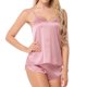 thumbnail image 4 of Conjunto de pijama sin mangas con tirantes y pantalones cortos con cuello en V para mujer, color rosa, L Monstrate AP001994-07, 4 of 7