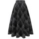 thumbnail image 2 of Falda Larga de Cintura Alta elástica para Mujer, Acampanada, a Cuadros, para Invierno, cálida Long Dark Grey 711 CH Long Dark Grey 711 CH Xishao ropa, 2 of 2