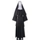 thumbnail image 2 of Halloween Nun Cosplay Costume 4-Pieces Set Nun Costume + Cape + Belt + Necklace Cosplay Costume-XXX, 2 of 4