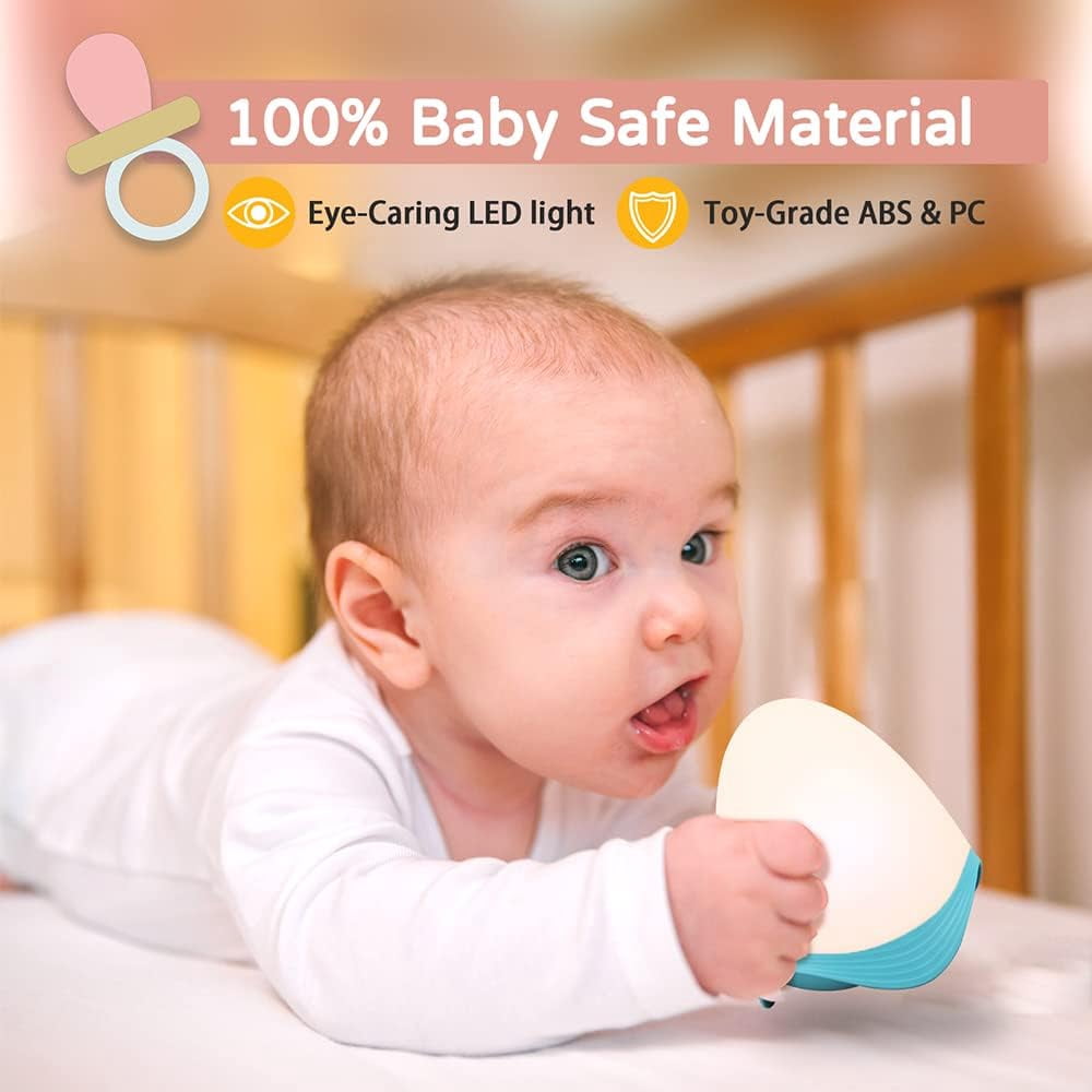 Kids Night Light, LED Night Light Bedside Lamp, 7 Multicolor Touch Control Baby Night Light, Rechargeable LED Night Light, Bedside Lamp
