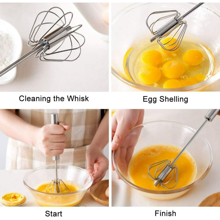 Push Whisk Utensil - Easy to Use Manual Hand Mixer & Plunger Whisk - Make  Froth, Foam & Whipped Cream 