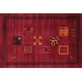 thumbnail image 1 of Ahgly Company Machine Washable Indoor Rectangle Contemporary Saffron Red Area Rugs, 8' x 10', 1 of 7