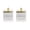 Clear Glass Brushed Gold 2PACK, variant on Clear Glass Silver/Chrome 2PACK Makeup Organizer Canister