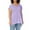 Purple, variant on Plus Size Graphic Tees for Women Women's Plus Size Slub Crochet Bib Tunic Short Sleeve(Blue1,XXL)