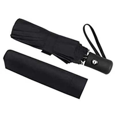 1 paraguas plegable, paraguas automático compacto plegable abierto y cerrado a prueba de viento tormenta ligero fuerte paraguas de viaje para hombres y mujeres Rojo Verde