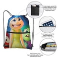 thumbnail image 3 of Lsque inside out 2 Print Drawstring zipper Backpack Bag Sport Gym Sackpack Cinch Bags Drawstring Bags Draw String Sport Bag-One Size, 3 of 6