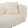 thumbnail image 4 of Tarra Fluffy Oversized Cream Corduroy Modular Sofa, 4 of 4