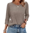 thumbnail image 5 of WIHOLL Long Sleeve Shirts for Women Lightweight Crew Neck Sweaters Fall Womens Tops Dressy Casual Fall Clothes, 5 of 10