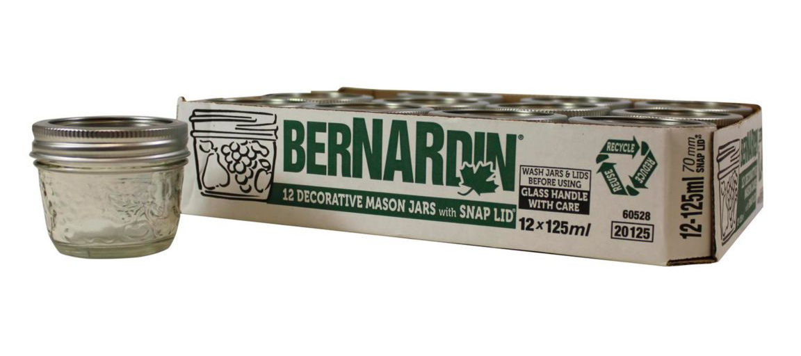 Bernardin Decorative Mason Jars, 125mL,12pk Walmart Canada