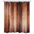 thumbnail image 2 of HVEST Western Country Barn Door Shower Curtain Decor, Rustic Brown Wood Farmhouse Style Shower Curtains for Bathroom 60X72 inch Polyester Fabric Bathroom Decoration Bath Curtains Hooks Included, 2 of 6