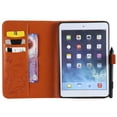 thumbnail image 4 of iPad Mini Case, Mini 2/3/4 Case, Allytech Embossed with Butterfly Series AUTO WAKE/SLEEP Folio Stand Wallet Case with Cards/Cash Holder for iPad Mini 1/ iPad Mini 2/ iPad Mini 3/ iPad Mini 4, Orange, 4 of 7