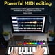thumbnail image 1 of Mini Teclado Portátil de Control MIDI, USB, Teclado Secuenciador, Pads de Batería Retroiluminados, 8 Perillas, OLED, Controlador de 25 Teclas, 1 of 5
