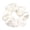 Ivory, variant on Satin Rhinestone Scrunchie in Acrylic Diamond-Shaped Case, 1 Piece, White