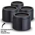 thumbnail image 4 of Iprimio 3" Bed and Furniture Risers - 6-Pack Black Round Elevators - Supports 10K LBs - Protects Floors - Durable ABS Plastic - Anti-Slip Foam Grip, 4 of 7