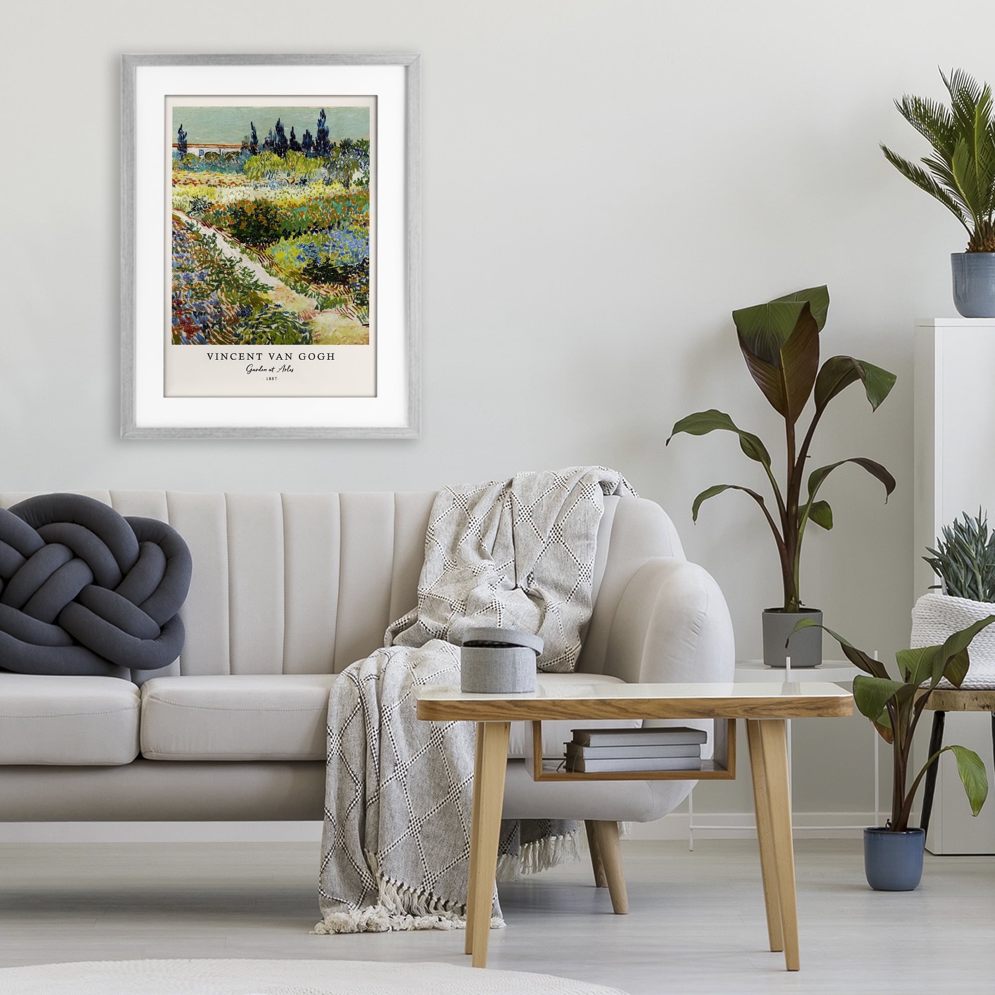 Stupell Industries Classic Garden At Arles Gray Framed Print Under Glass, design by Vintage Hustle