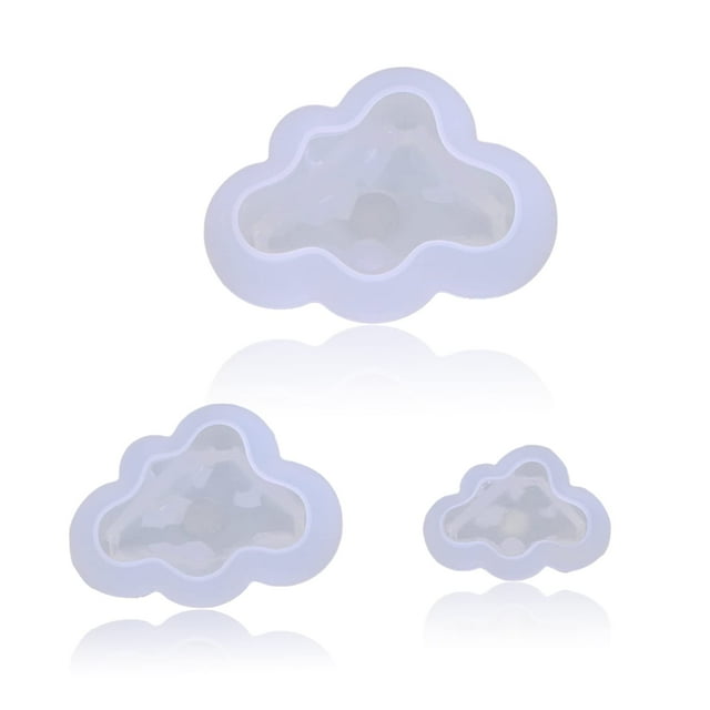 3 uds molde de silicona de nube 3D, molde para hacer velas, moldes de resina, moldes para Fondant de Chocolate, molde de fundición epoxi, decoración de joyería