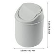 thumbnail image 4 of Mini Desk Trash Can with Lid Swing-Lid Tiny Countertop Garbage Bin Small Table Top Plastic Covered Waste Basket for Desk, Small Garbage Can Desktop Trash Bin, Tabletop Waste Basket (White), 4 of 4