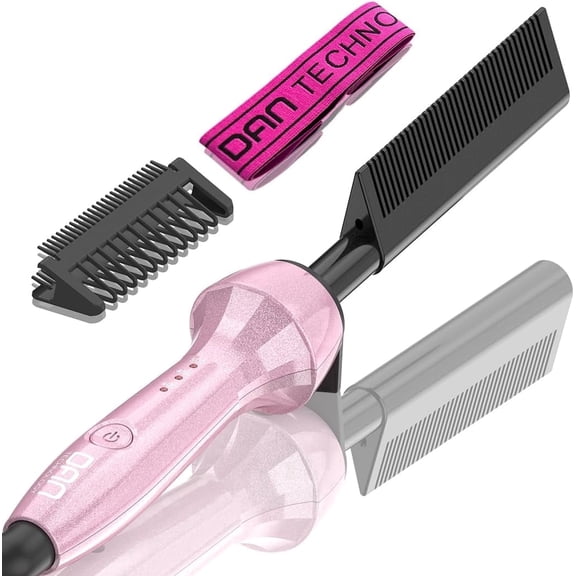 DAN 500℉ Hot Comb,Hot Comb Iron for Black Hair,Hot Comb Straightener for Wigs,Dual Voltage Pressing Comb, Temperatures Adjustable,60 Min Auto Shut Off