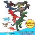 thumbnail image 2 of Dinosaur Models Children's Toys With sound and light Flexible Glue Dinosaur Toys Drop-Resistant Tyrannosaurus Rex TriceratopsTyrannosaurus4 Deng Xun unisex, 2 of 2