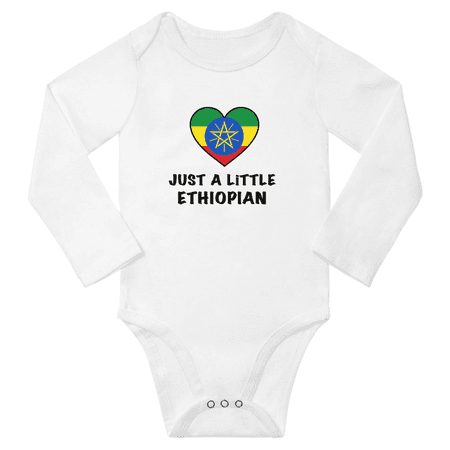 

Just a Little Ethiopian Baby Long Sleeve Romper (White 12 Months)