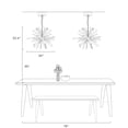 thumbnail image 6 of Mid-Century Modern 15-Light Gold Sputnik Chandeliers for Dining Room, 6 of 15
