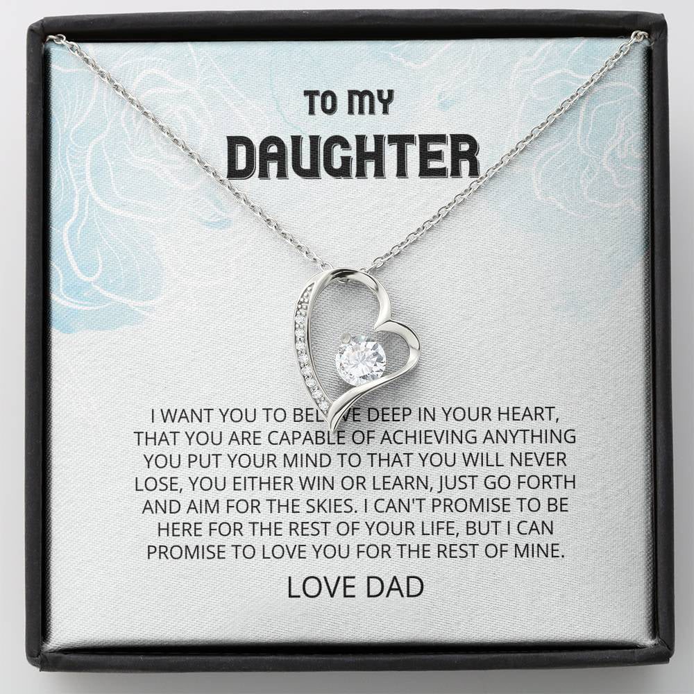 Daughter Gifts Daughter Pendant Necklace Jewelry Daughter Graduation Birthday Christmas Gifts for Daughter from Mom Dad Father