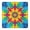 Tie Dye Colorful, variant on Colorful Tie Dye Mandala Pattern Square Fitted Tablecloth with Elastic Edge,Square Table Cover,Washable Elastic Table Cover for Home Kitchen Party Decor 34"x34"