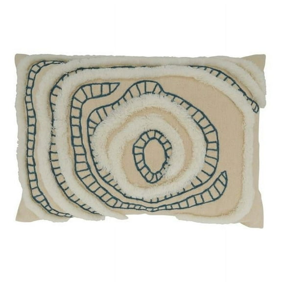 Saro Lifestyle Topography Embroidered Throw Pillow Cover